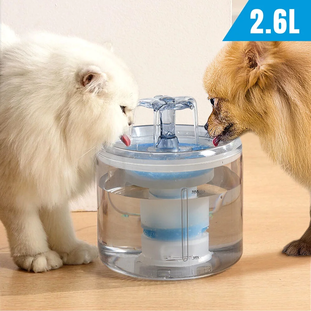 Pet Artist 2.6L Automatic Pet Dog Cat Water Fountain Drinking Bowl Dispenser with Filter