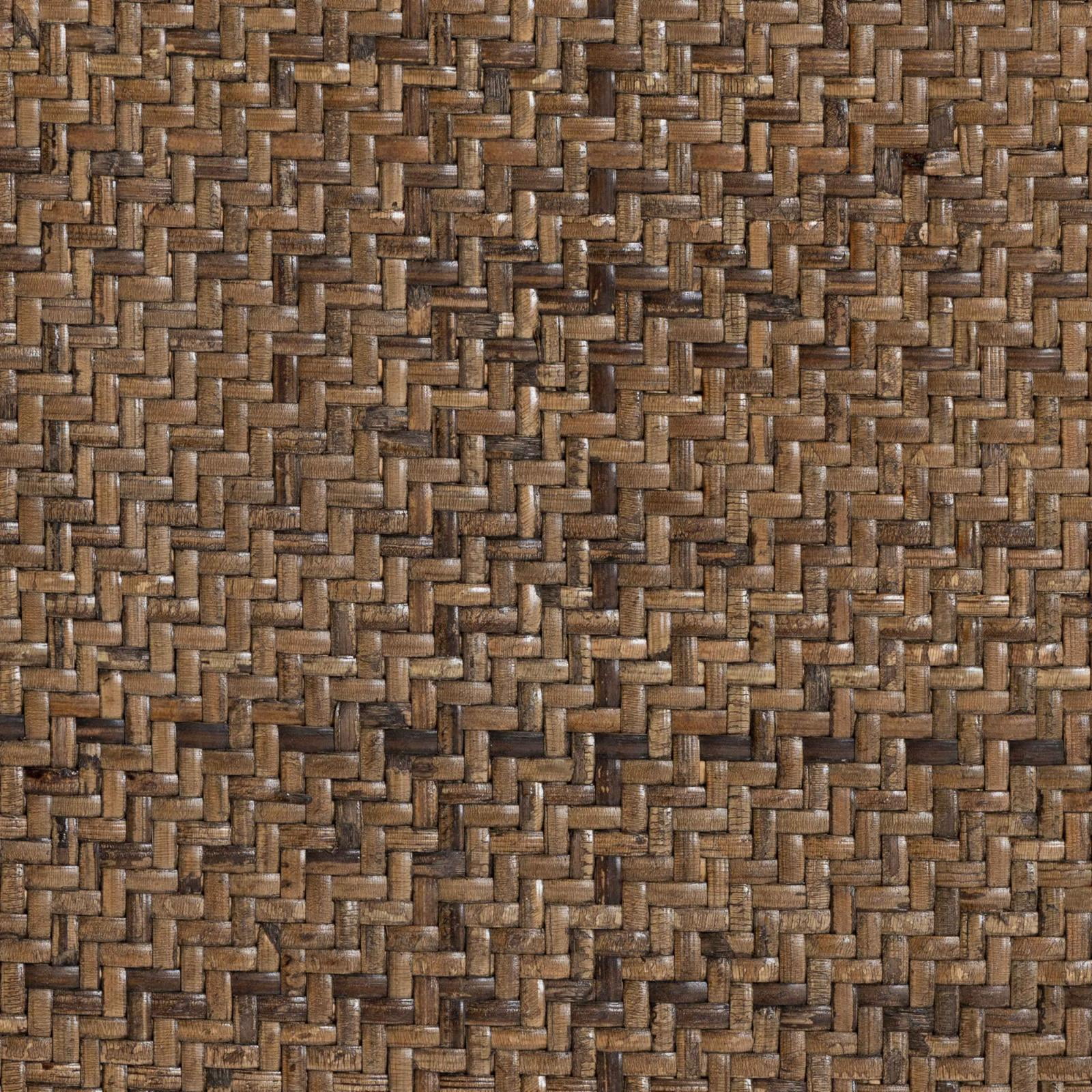 Baxton Studio Dacian Brown Woven Rattan and Brown Wood 2-Piece Dining Chair Set