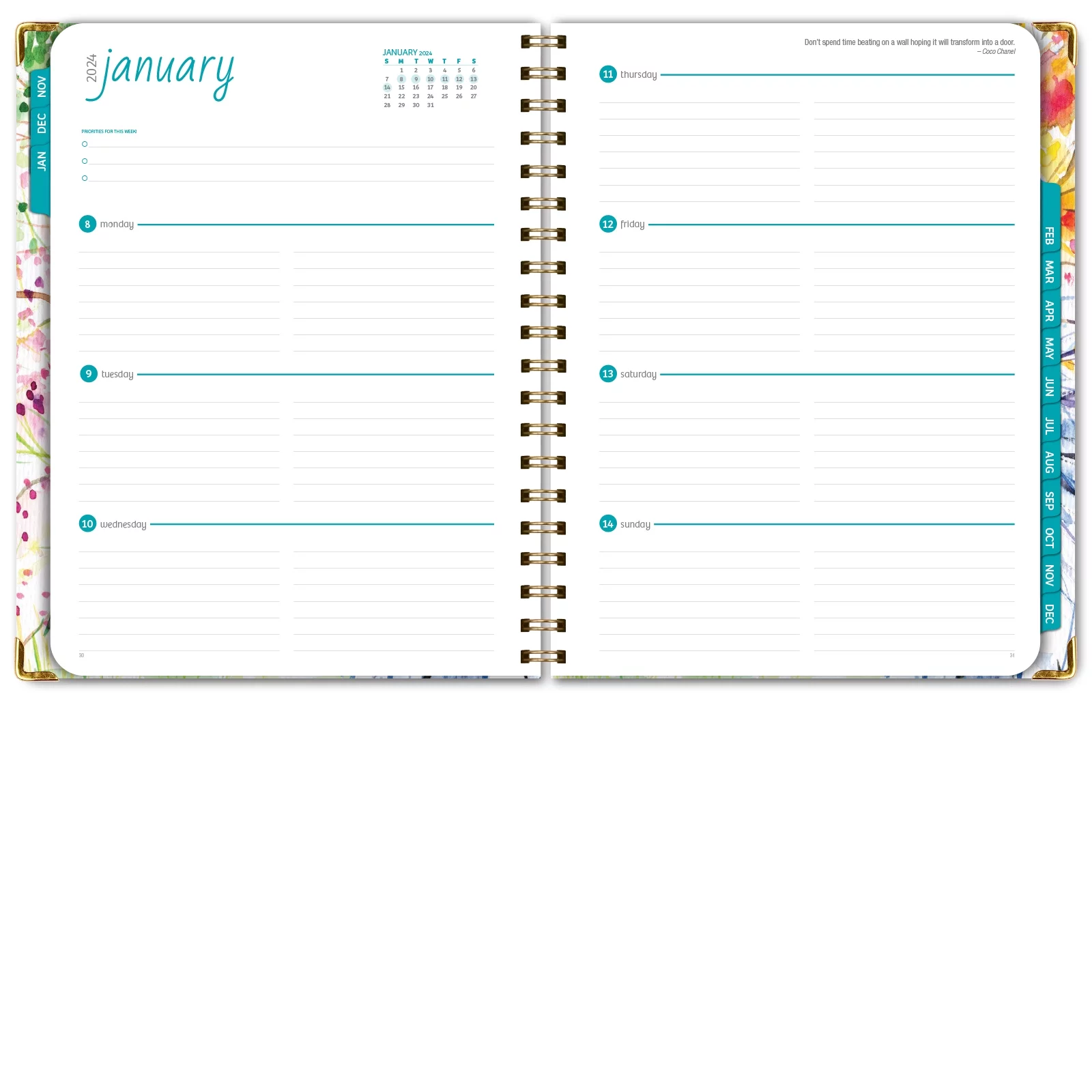 Hardcover CY 2024 Fashion Planner - 8.5