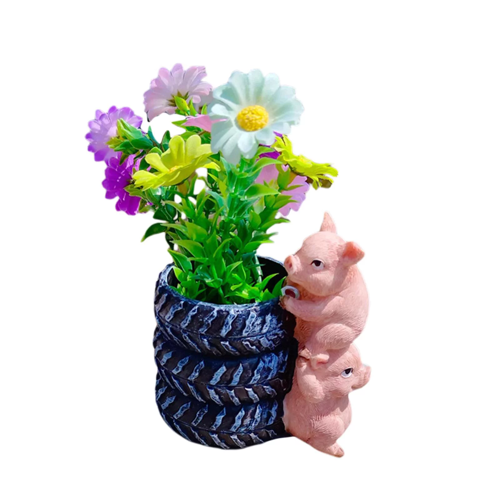 Cute Planter Pig Pot Creative Flower Basket Plant Pot for Indoor Yard Desk
