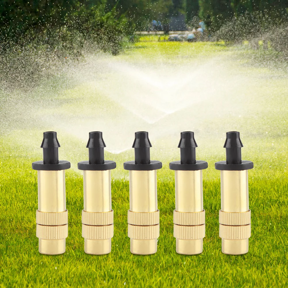 Heaveant Sprinkler Head, 10Pcs Adjustable Copper Sprinkler Head Micro Misting Garden Watering Nozzle