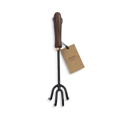 Barebones Cultivator Hand Tool - Wooden Handle, Heat-Treated Stainless Steel Blade