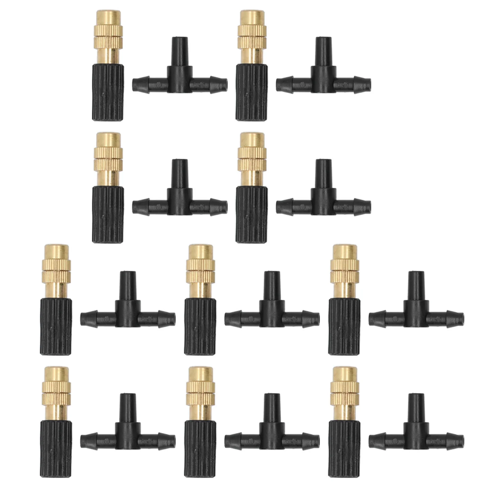 Sprinkler Head 10 Set Micro Garden Watering Spray Head Misting Nozzle with 3‑Way Connector Irrigation System