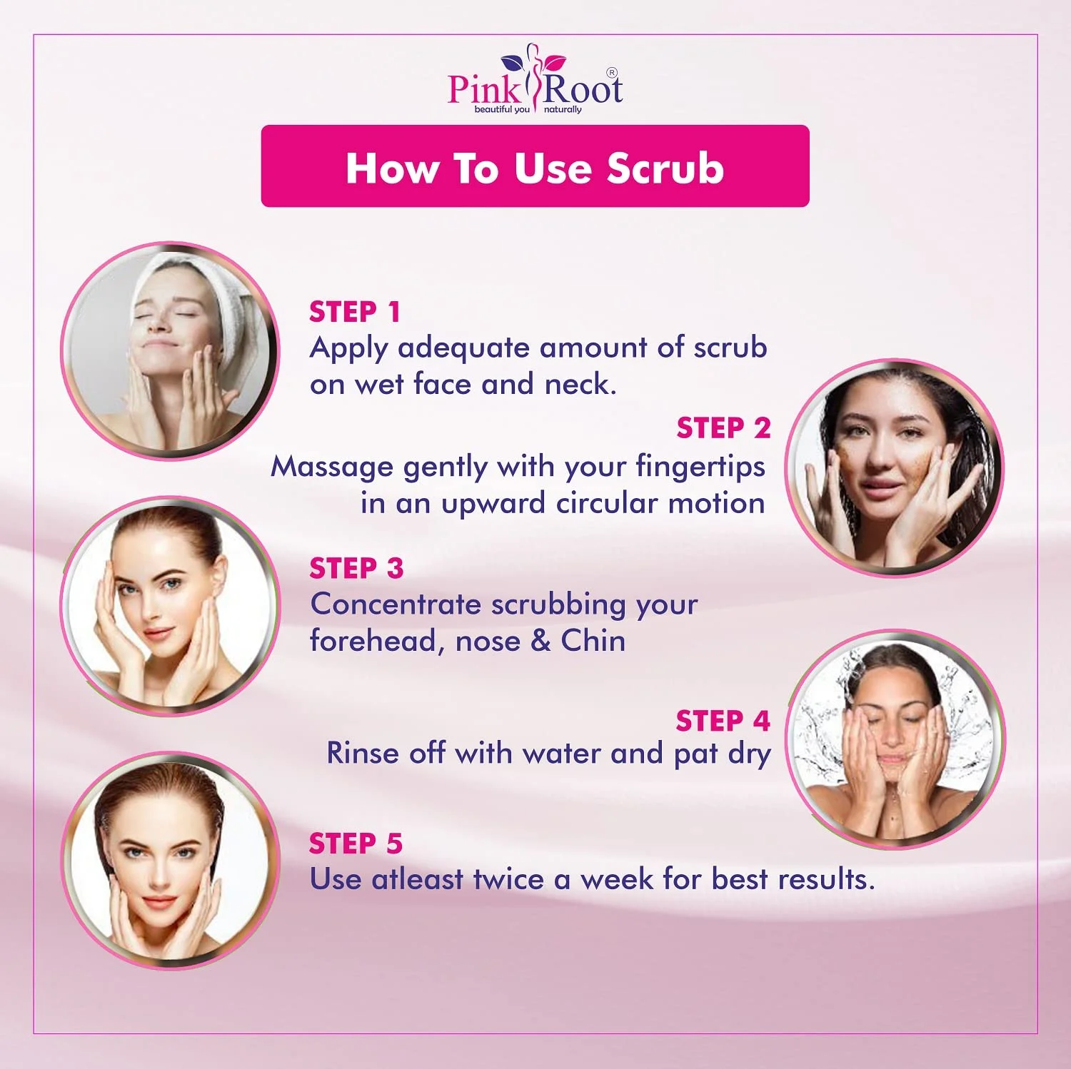 Pink Root Diamond Scrub 500Gm With Neem Scrub 500Gm