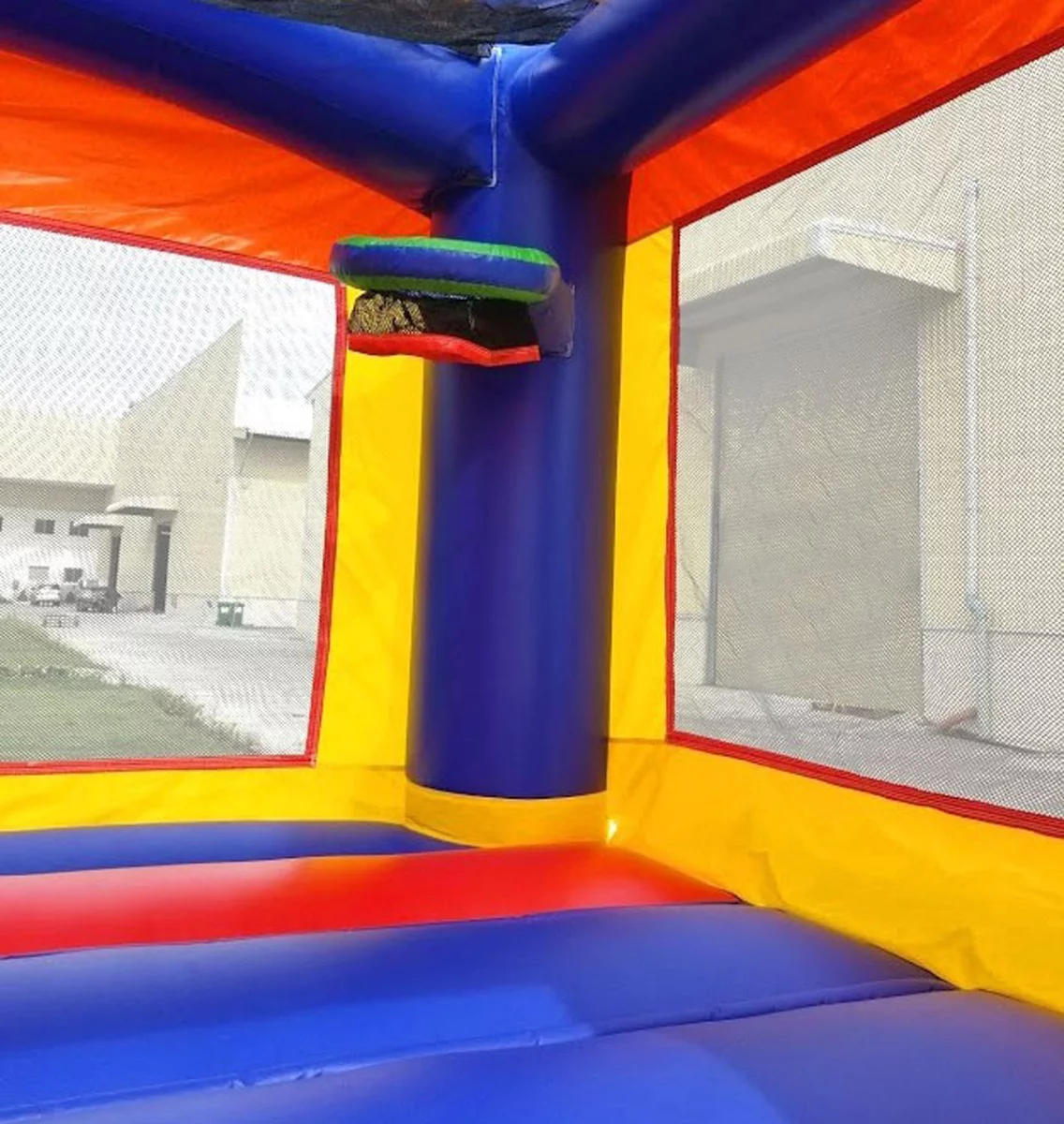 Pogo Bounce House Crossover Inflatable Bounce House, Rainbow Jumper, No Blower