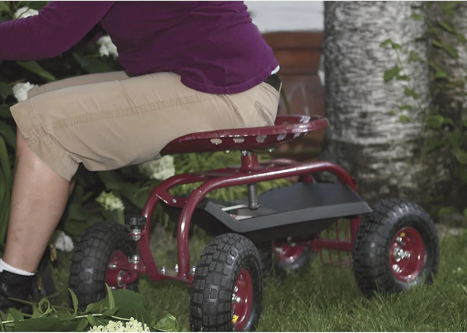 Rolling Garden Seat with Turnbar