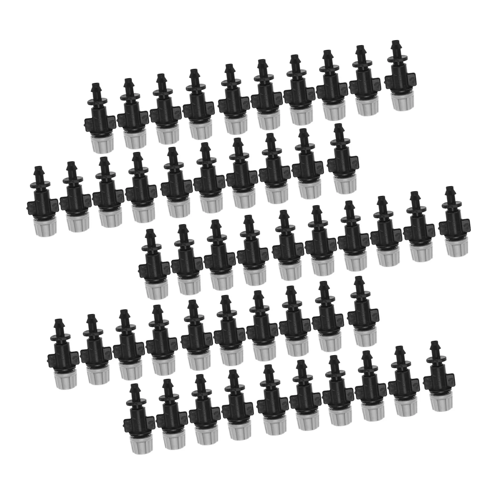 Alupre 50pcs/set Misting Nozzles Sprinkler Head Atomizer compatible with Garden Drip Irrigation System