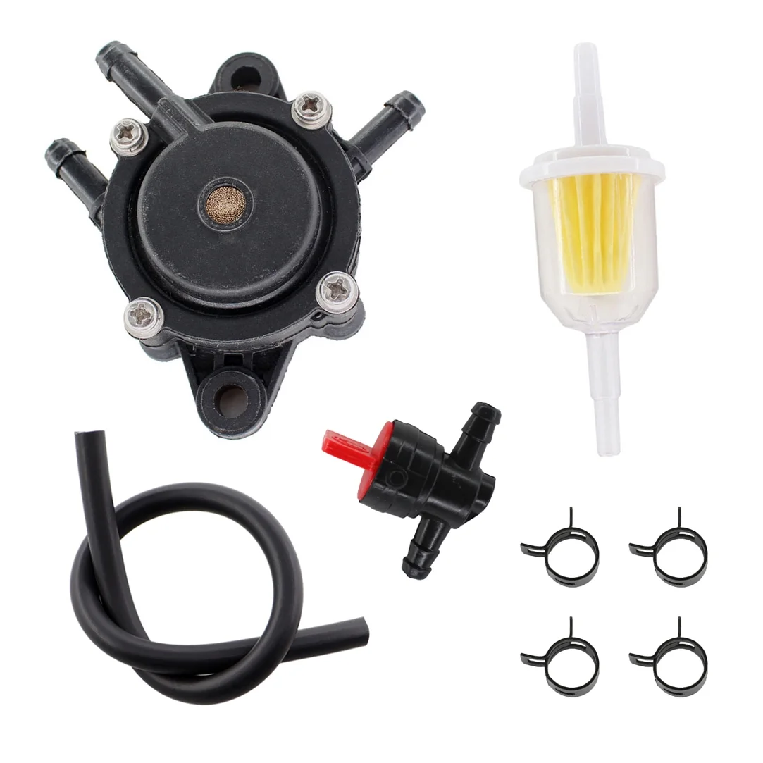 Gas Fuel Pump Kit For Craftsman YT3000 YS4500 LT2000 Lawn Mower Tractor Fuel Filter Shut Off valve Clamps