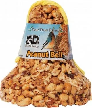 Pine Tree Peanut Bell with Net 18-Ounce Suet Bird Feed, New