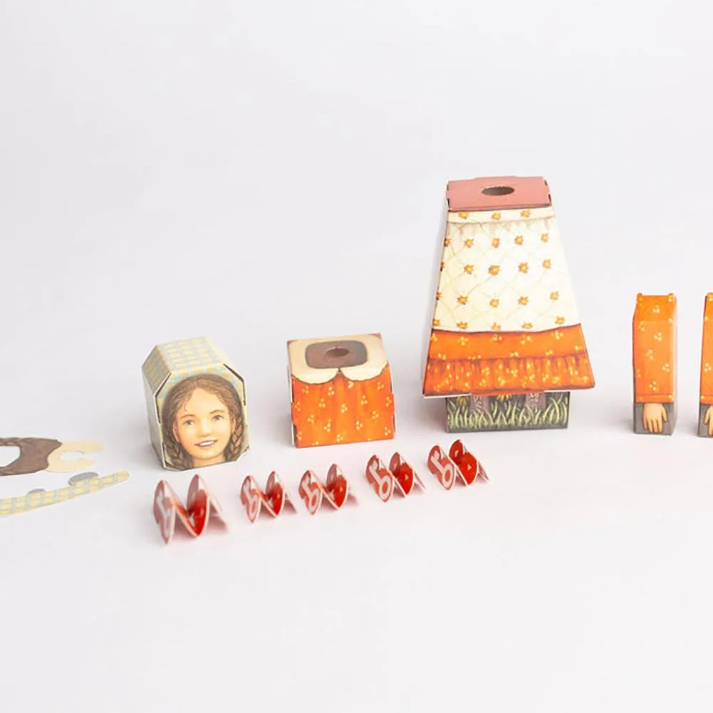 CUBLES Little House on The Prairie Set featuring Ma, Pa, Mary, Laura, Caroline  Jack