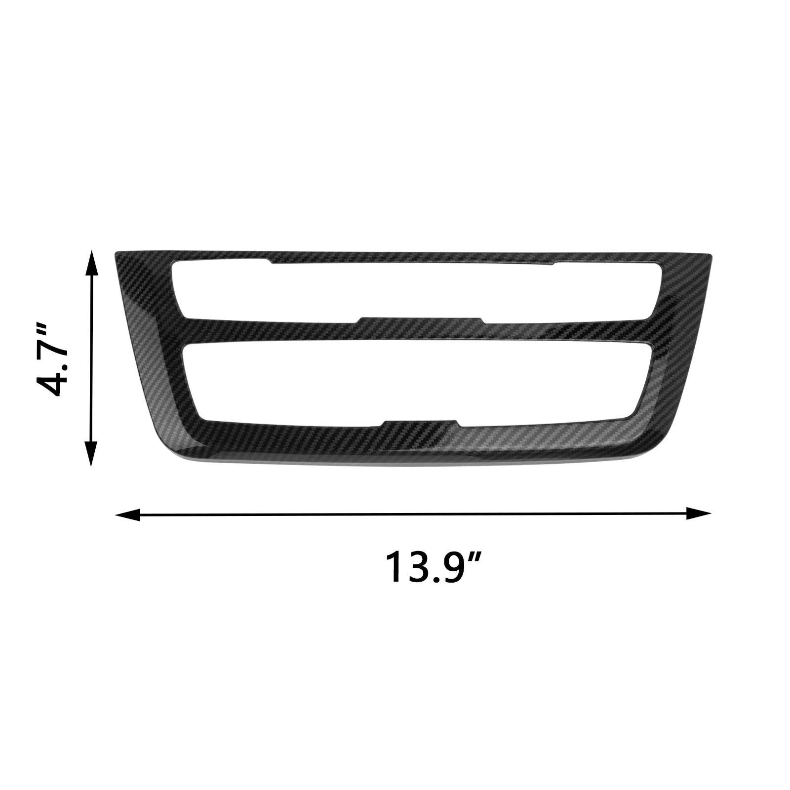 Xotic Tech Interior Center Console Upper+Lower Stripe Multimedia Control Panel Cover Trim Combo Kit, Carbon Fiber Pattern , Compatible with BMW 3 Series Sedan/Wagon F30 F31 2012-2018