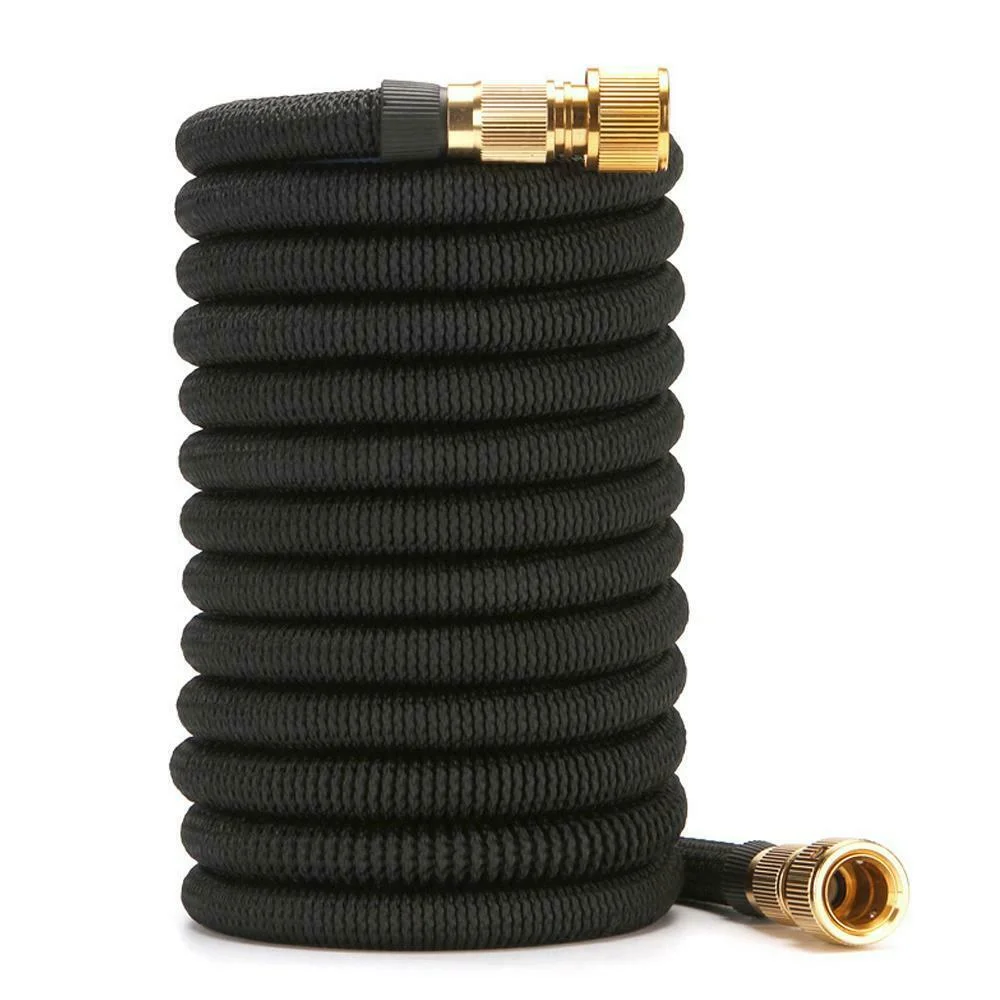 50 FOOT EXPANDABLE GARDEN HOSE NO-KINK FLEXIBLE WATER HOSE TRIPLE LAYERED LATEX
