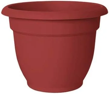 Ariana Planter, Self-Watering, Bell-Shape, Burnt Red Plastic, 6-In.