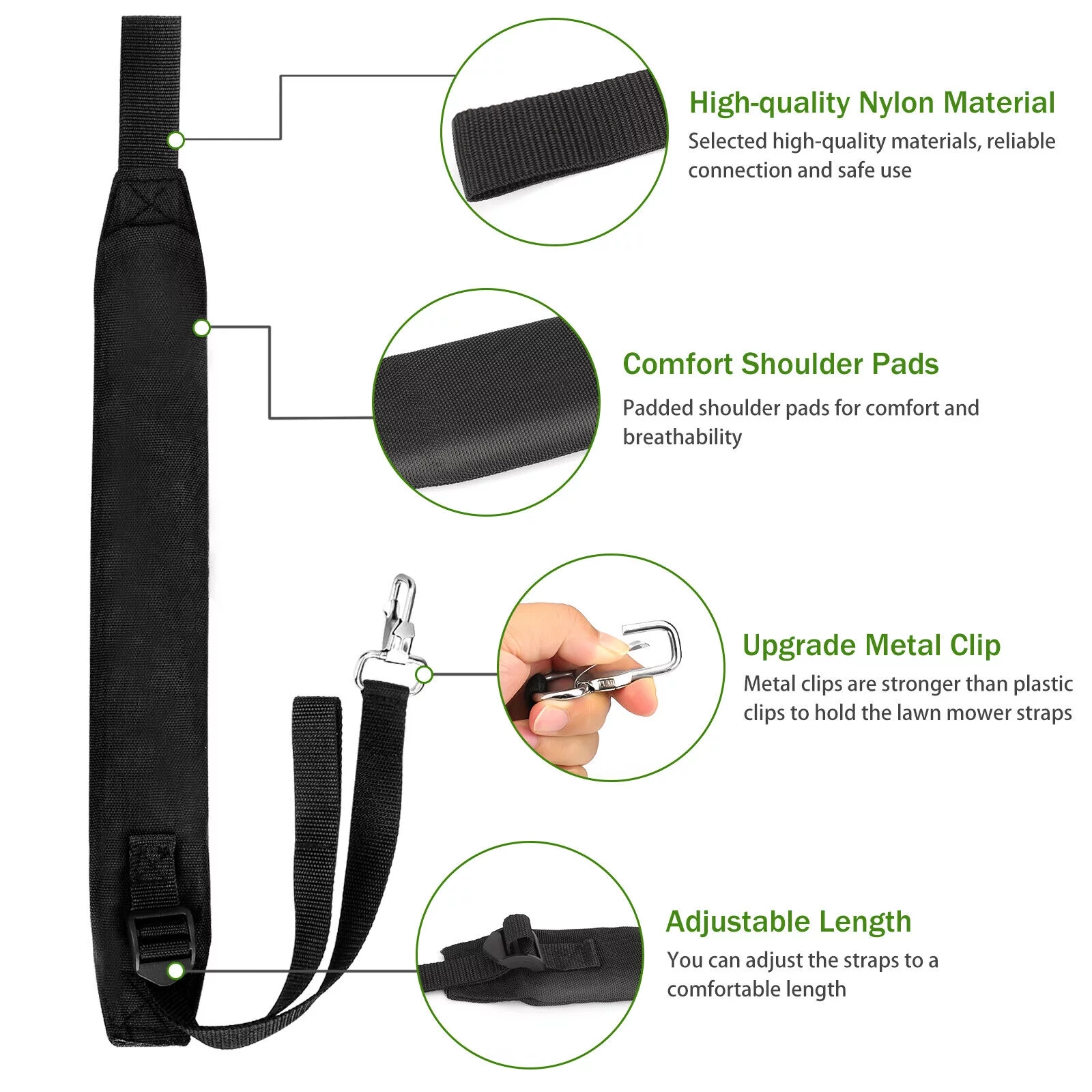 2Pcs Backpack Blower Straps Adjustable For Echo PB-265L PB-265LN PB-403H PB-403T
