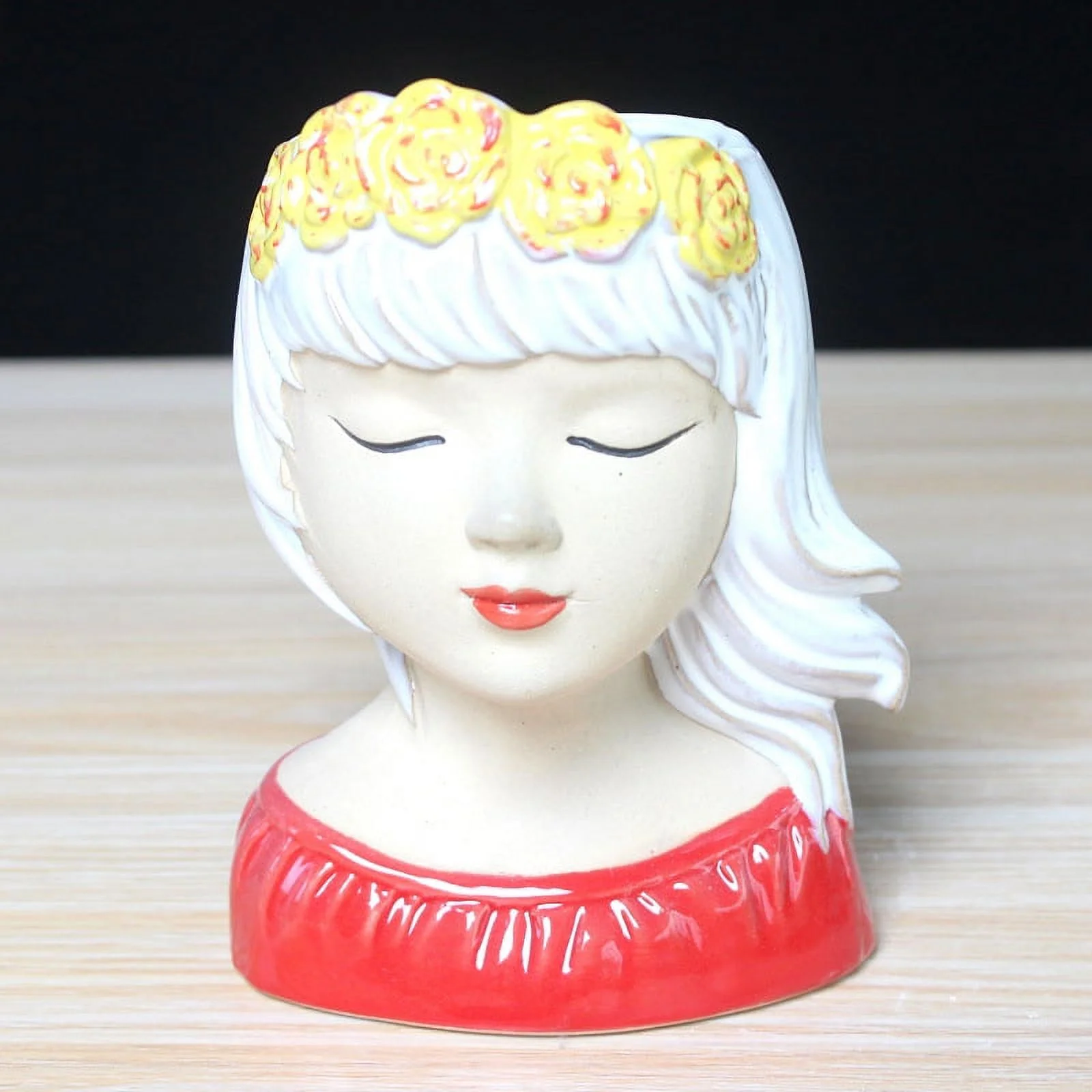 Hand-painted Ceramic Succulent Planter - Emotionally Stable Beauty Flower Pot