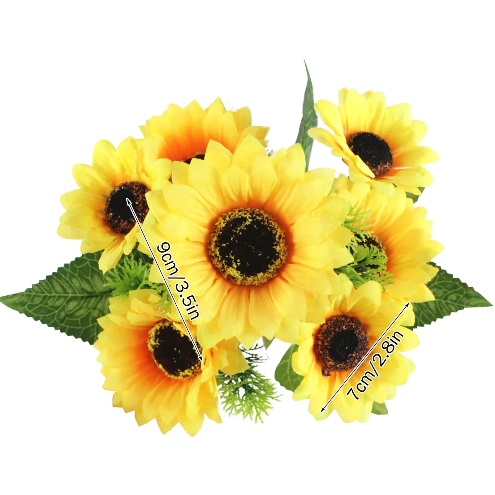 HALJEN Artificial Flowers Blue Sunflower Flower Wedding Scene Layout Sunflower Home Physical Store Window Decoration Sunflower