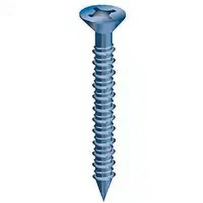 Cobra Anchors 624J Concrete Screws Flat Head 3/16 Inch By 3-1/4 Inch With Drill Bit 25 Pack
