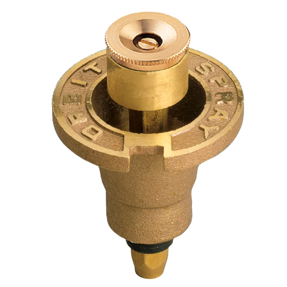 Orbit Brass 360 Degree Full Spray Pattern Pop-Up Yard Sprinkler Head - 54070