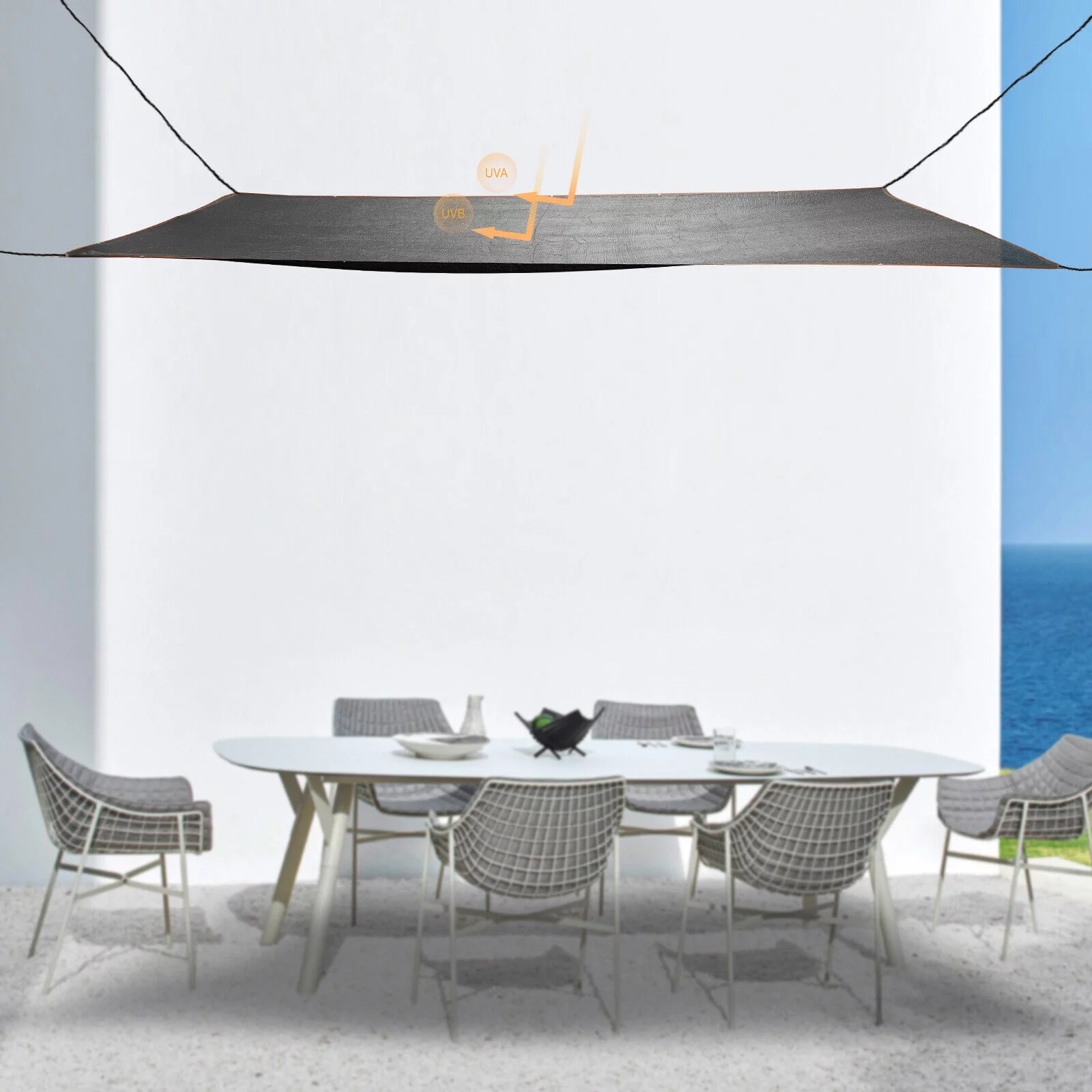 80% Resistant Shade Cloth fit Plants Garden Greenhouse Woven Net Mesh Post-Mount