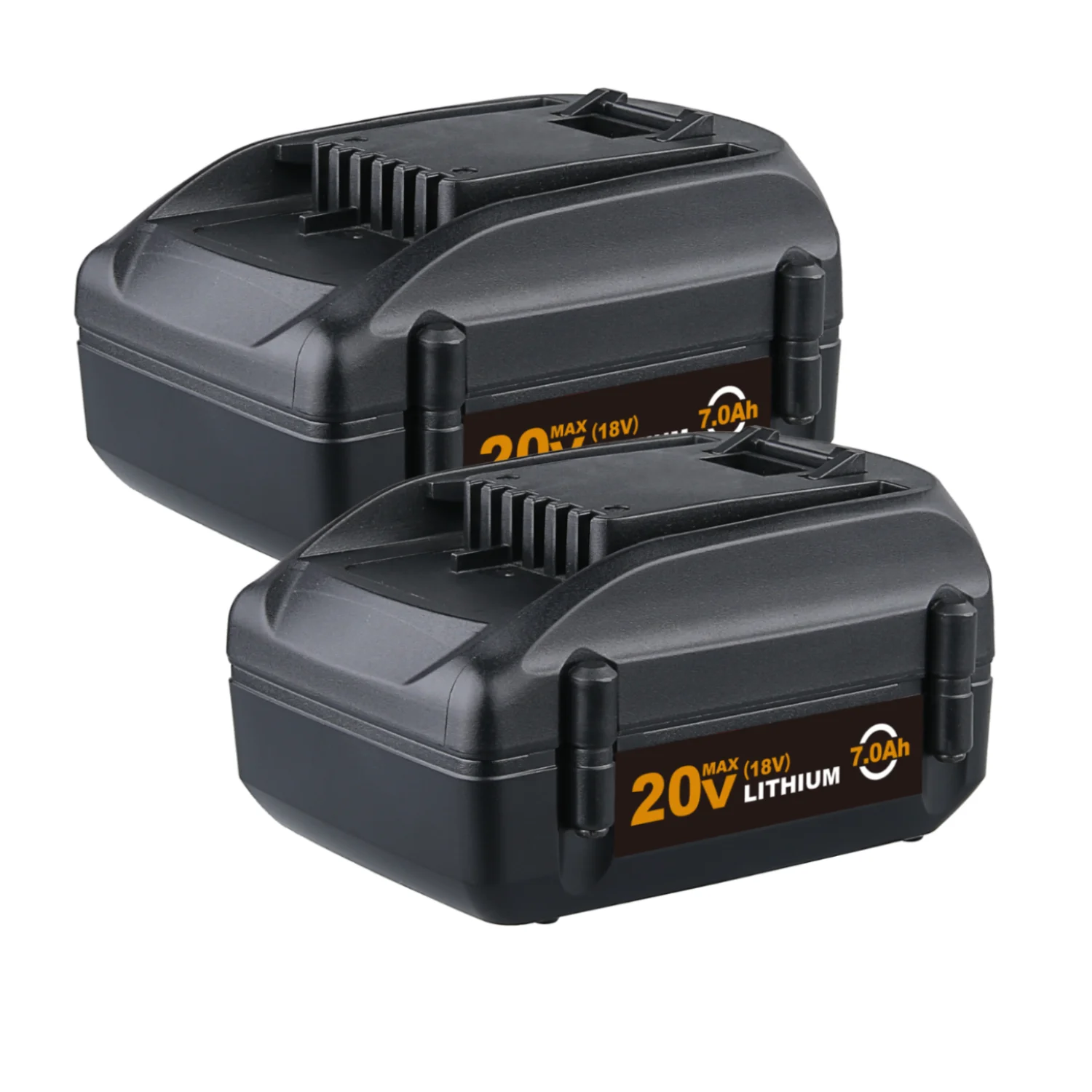 2Pack for WORX Battery WA3520 18V(20Vmax) 7000mAh Li-ion WA3525 WG151s WG155s WXL1810 Black