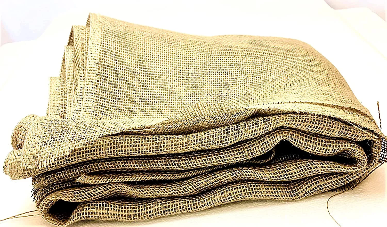 40 Inch X 6.5 Feet - Burlap Liner For Planter,Wire Basket-Liner Outdoor Root Burlapping Fabric Light Weight And Loose Weave Jute-Burlap Disposable Garden Seeding Raised Bed Covering Cloth