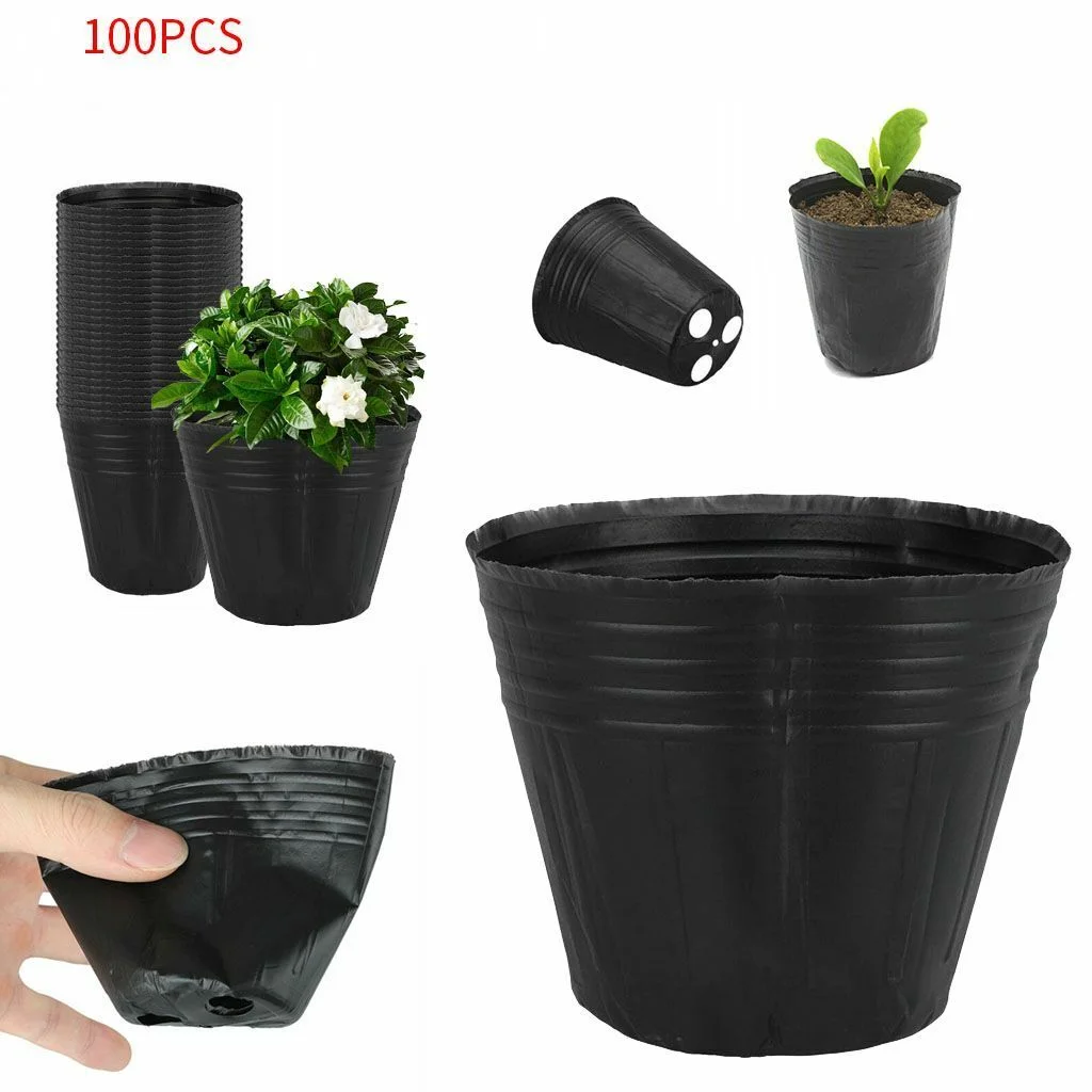 Lot Garden Plant Pots Seedlings Nutrition Cup Nursery Pot Bowl Plastic 2.6-3.5in