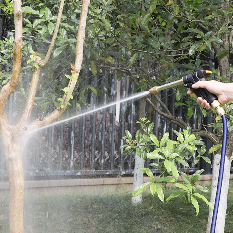 High Pressure Car Wash Spray Gun Garden Hose Nozzle Adjustable Sprinkler Water Gun Garden Lawn Watering Irrigation Tool Watergun