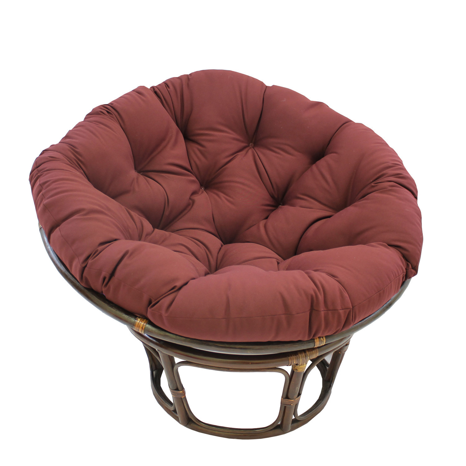Maykoosh Modern Muse 42-Inch rattan Papasan Chair With Solid Twill Cushion, Toffee