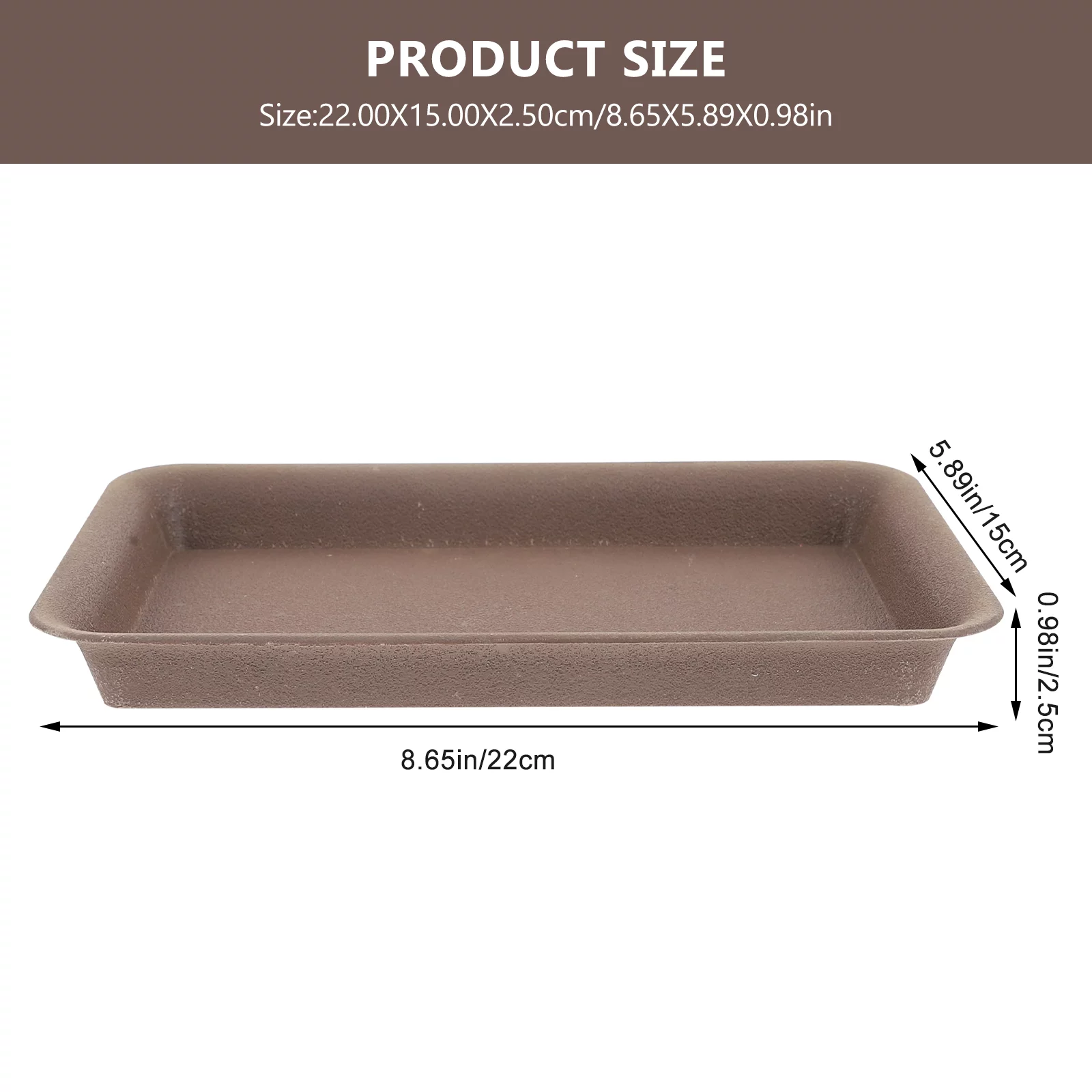 10Pcs Plastic Flowerpot Trays Rectangular Gardening Pot Trays Flowerpot Plates