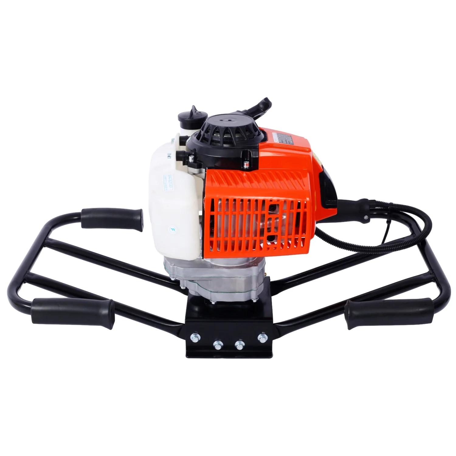 Powerful 2.7HP Gas-Powered Two-Person Post Hole Digger with 63cc Engine - 2-Stroke Auger Digging Drill for Shaft Size 3/4” - EPA Compliant - Machine Only