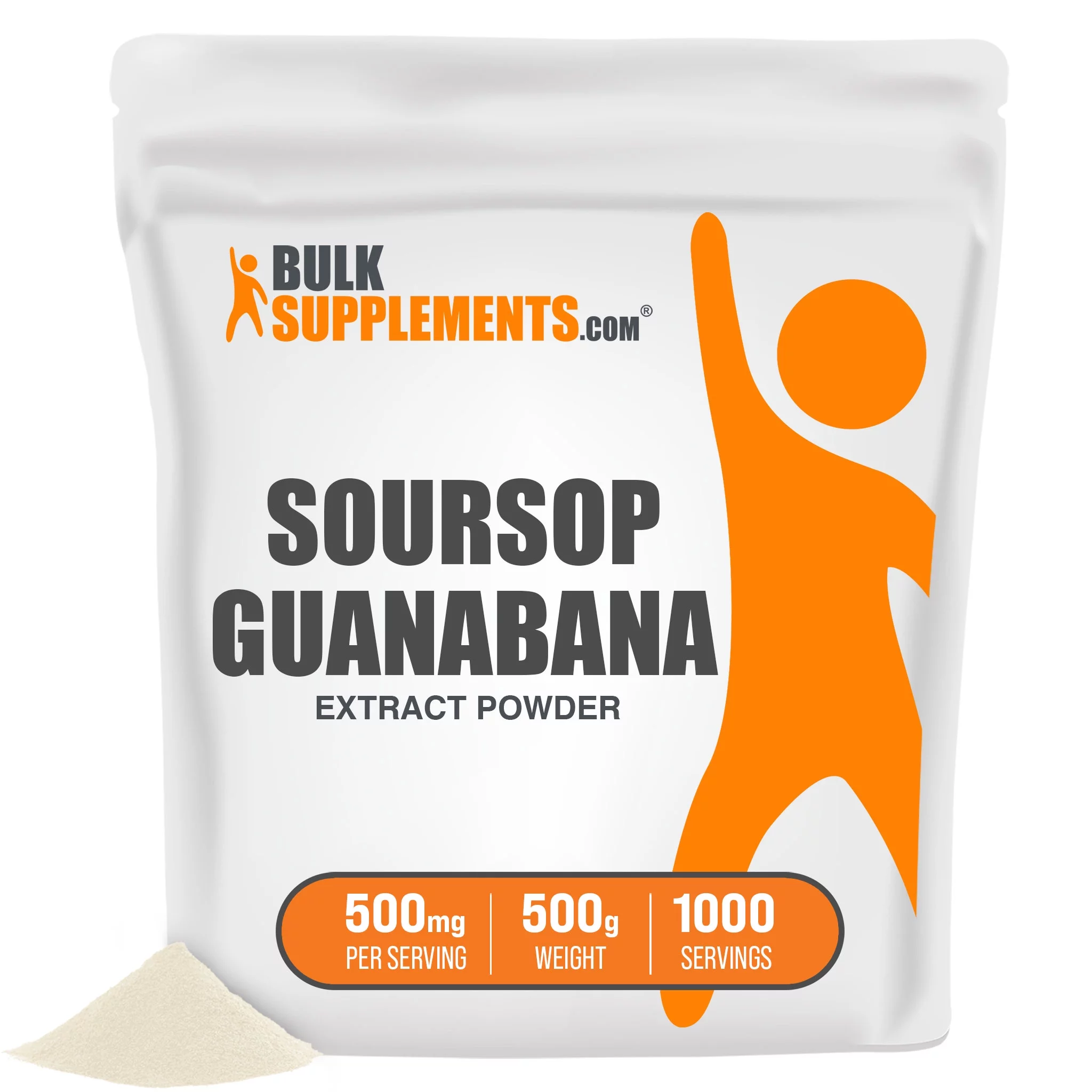 BulkSupplements.com Guanabana (Soursop) Extract Powder 500mg - Fruit Powder (500 Grams)