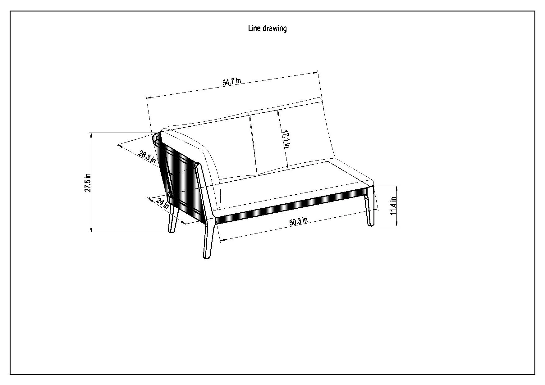 Amazonia Leicester Teak Finish 5 pieces Patio Sectional Set with Weather Resistant Black Cushions