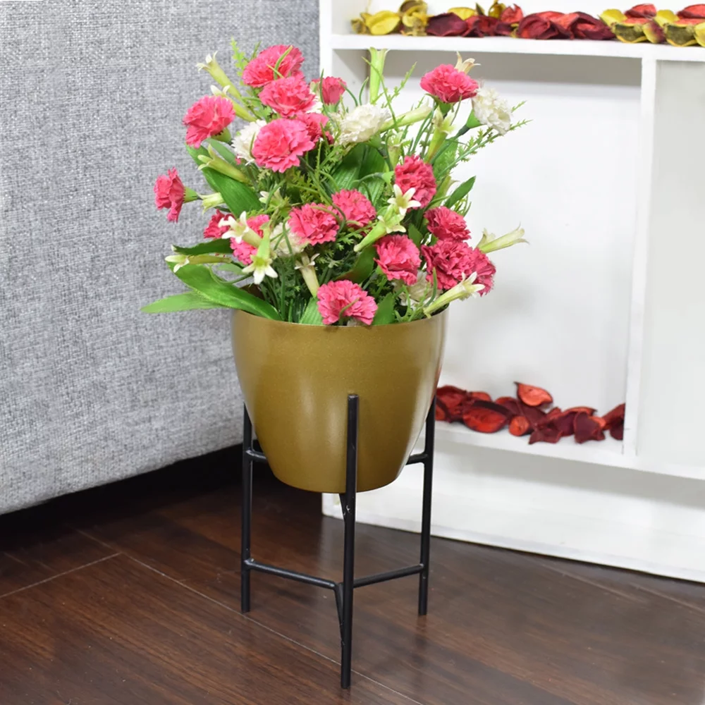 BBH Homes Handmade Round Shaped Iron Planters 8.2 x 4.8 x 4.8 Inch BBVK1002