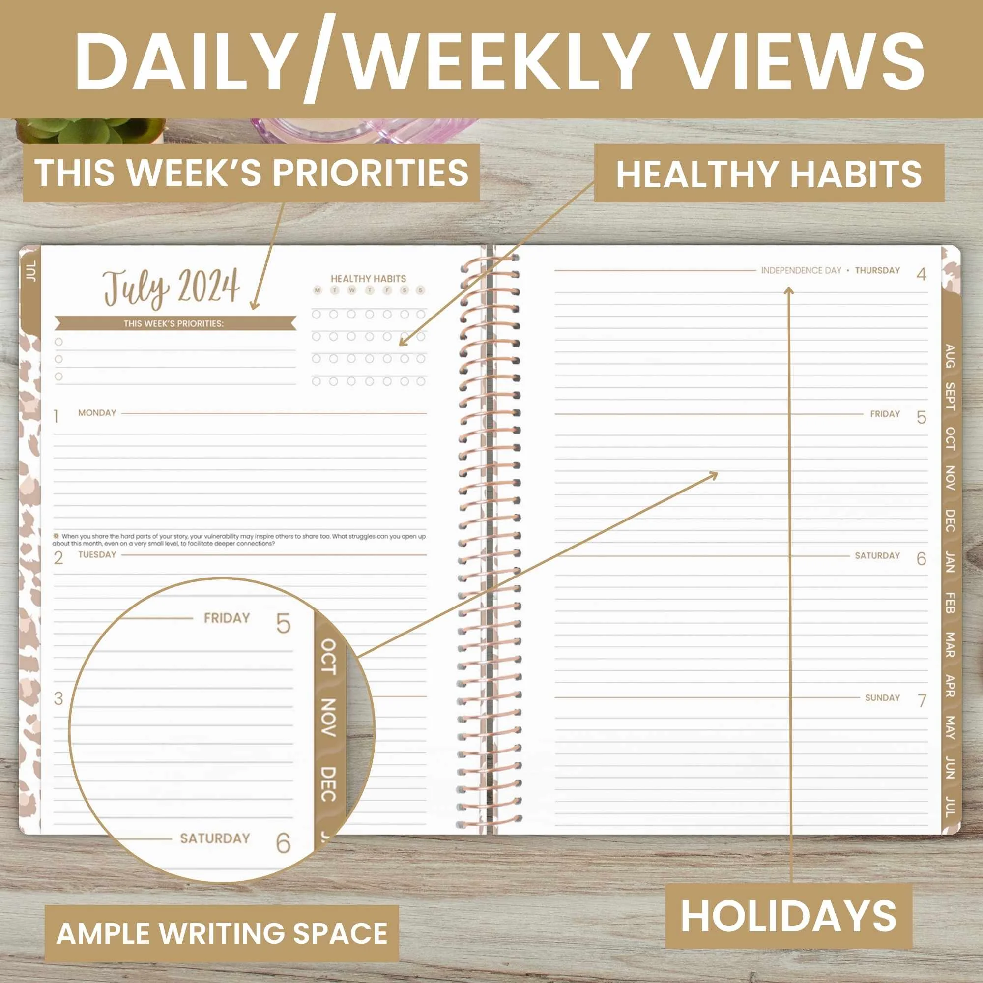 bloom daily planners 2024-25 Soft Cover Planner, 8.5