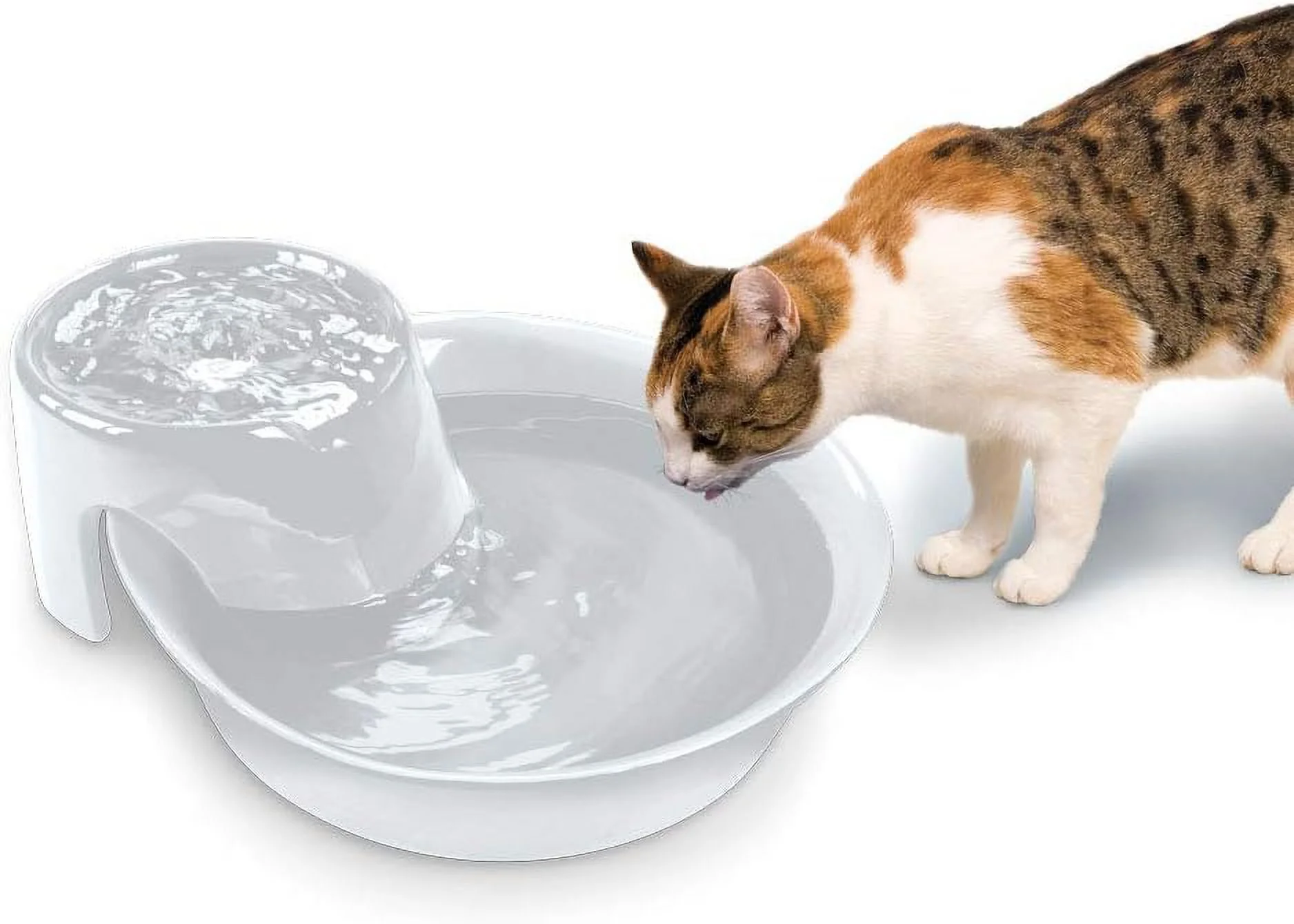 Big Max Ceramic Drinking Fountain For Pets, White, 8 Lb