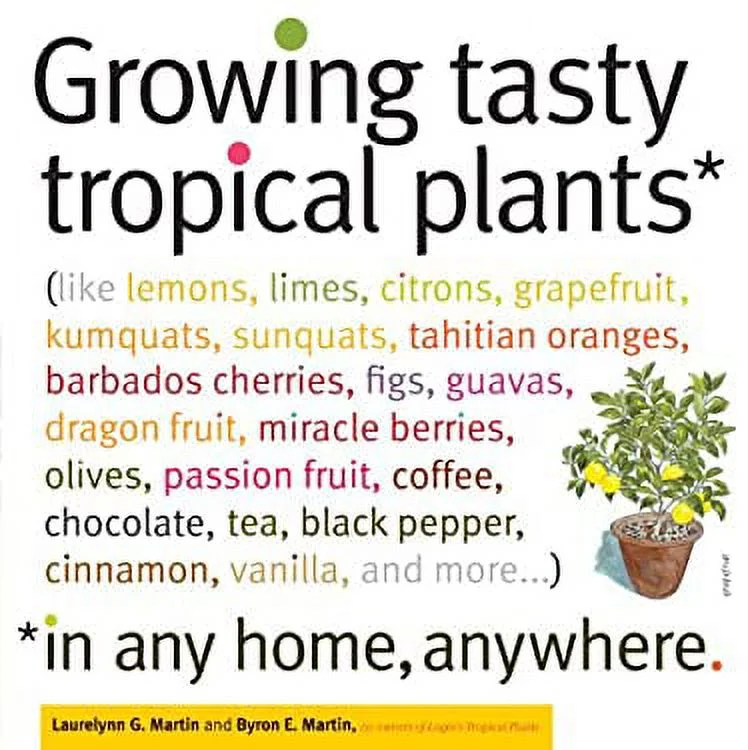 Pre-Owned Growing Tasty Tropical Plants in Any Home, Anywhere : (like Lemons, Limes, Citrons, Grapefruit, Kumquats, Sunquats, Tahitian Oranges, Barbados Cherries, Figs, Guavas, Dr 9781603425773