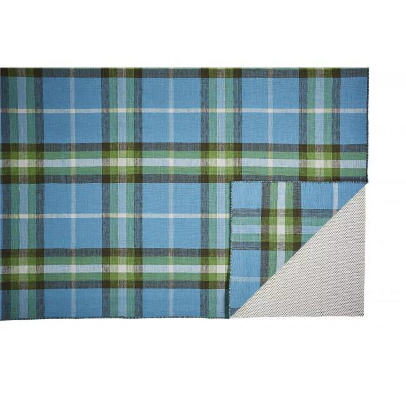 HomeRoots  8 x 10 ft. Blue Green & Black Abstract Hand Woven Stain Resistant Rectangle Area Rug - Blue and Green - 8 x 10 ft.