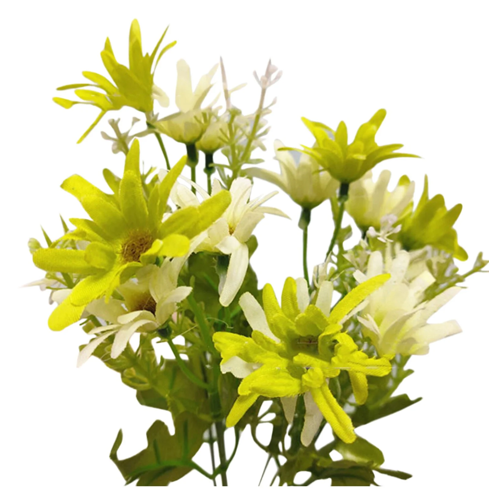 BNNG 2 Bundles Artificial Outdoor Flowers Flowers Green Shrubs Garden Porch Detailed Artificial Flower Wall Hanging Silk Flower Garland For Fireplace