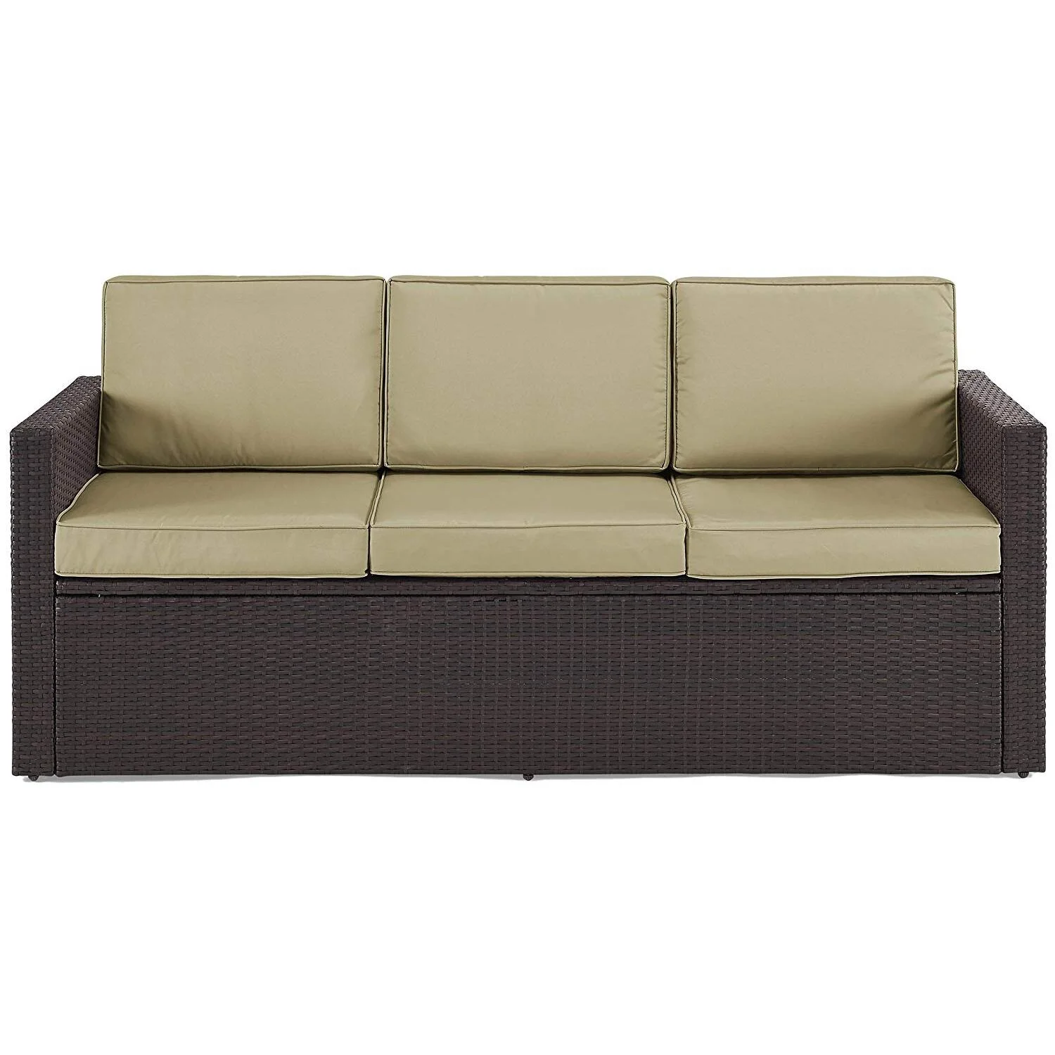 HomeStock Earthy Elegance Outdoor Wicker Sofa Sand/Brown