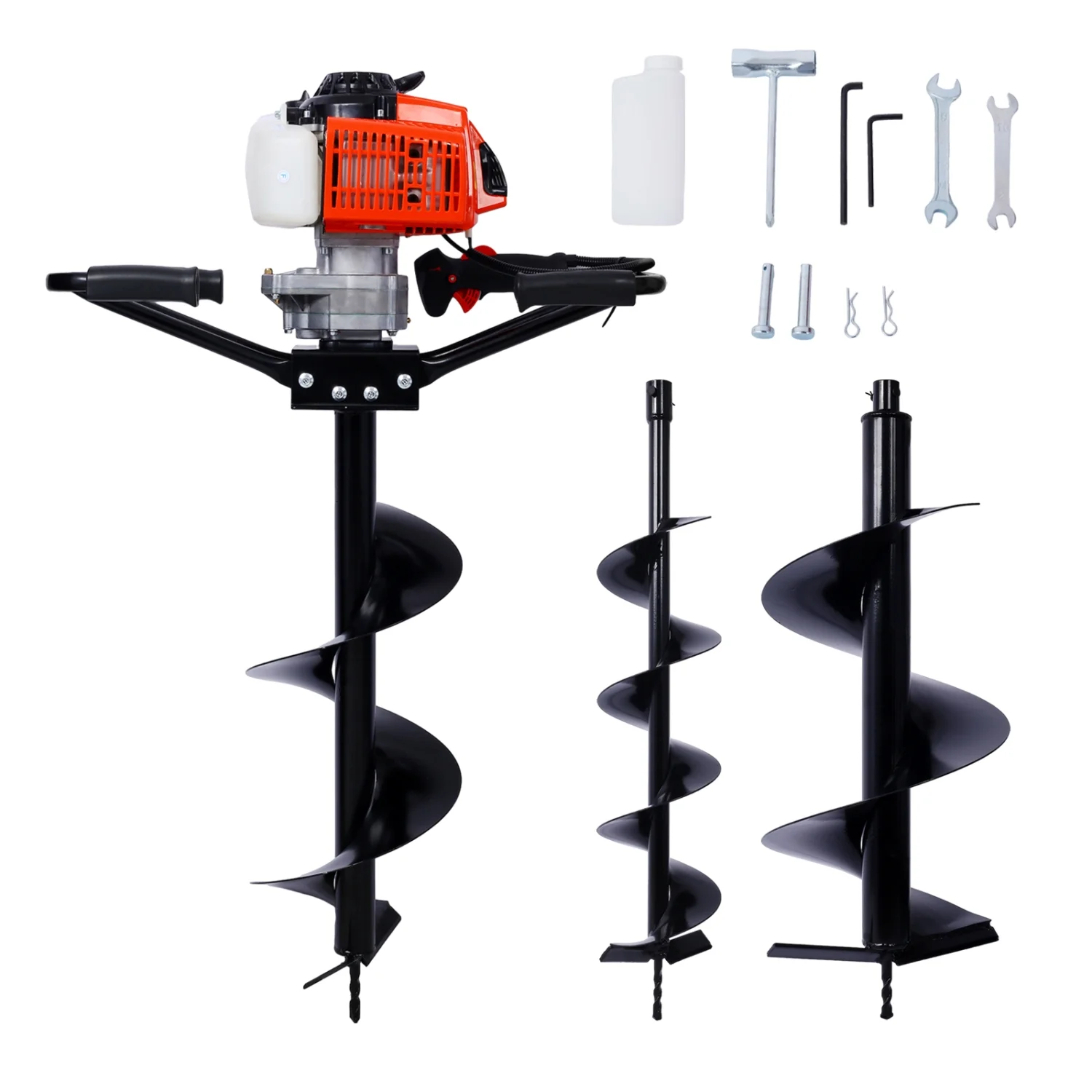 e included for versatile digging depths  making this post hole digger perfect for landscaping and construction projects. The durable and reliable design ensures long-lasting performance