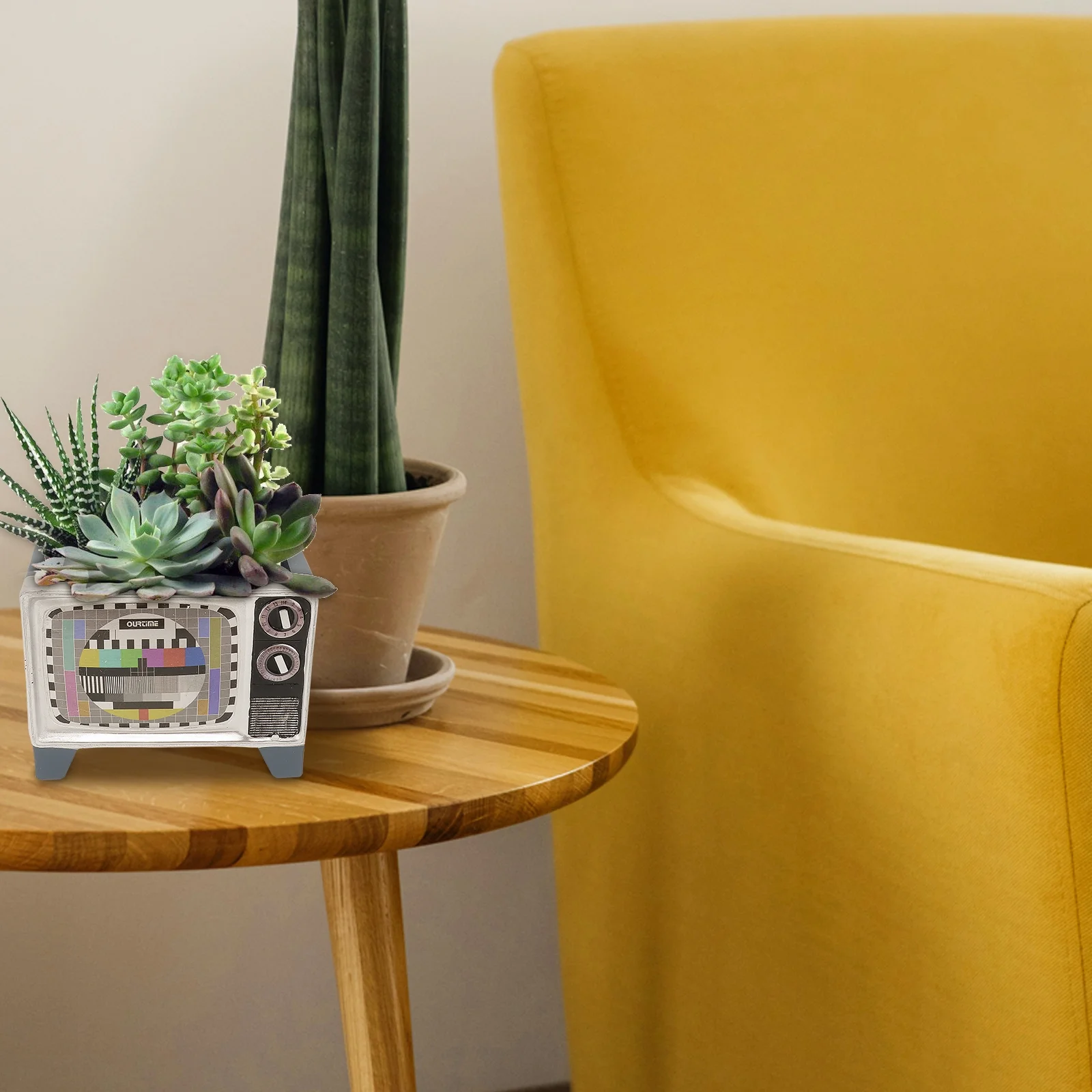 Gongxipen 1Pc Antique Television Shaped Flowerpot Creative Unique Planter Home Adornment