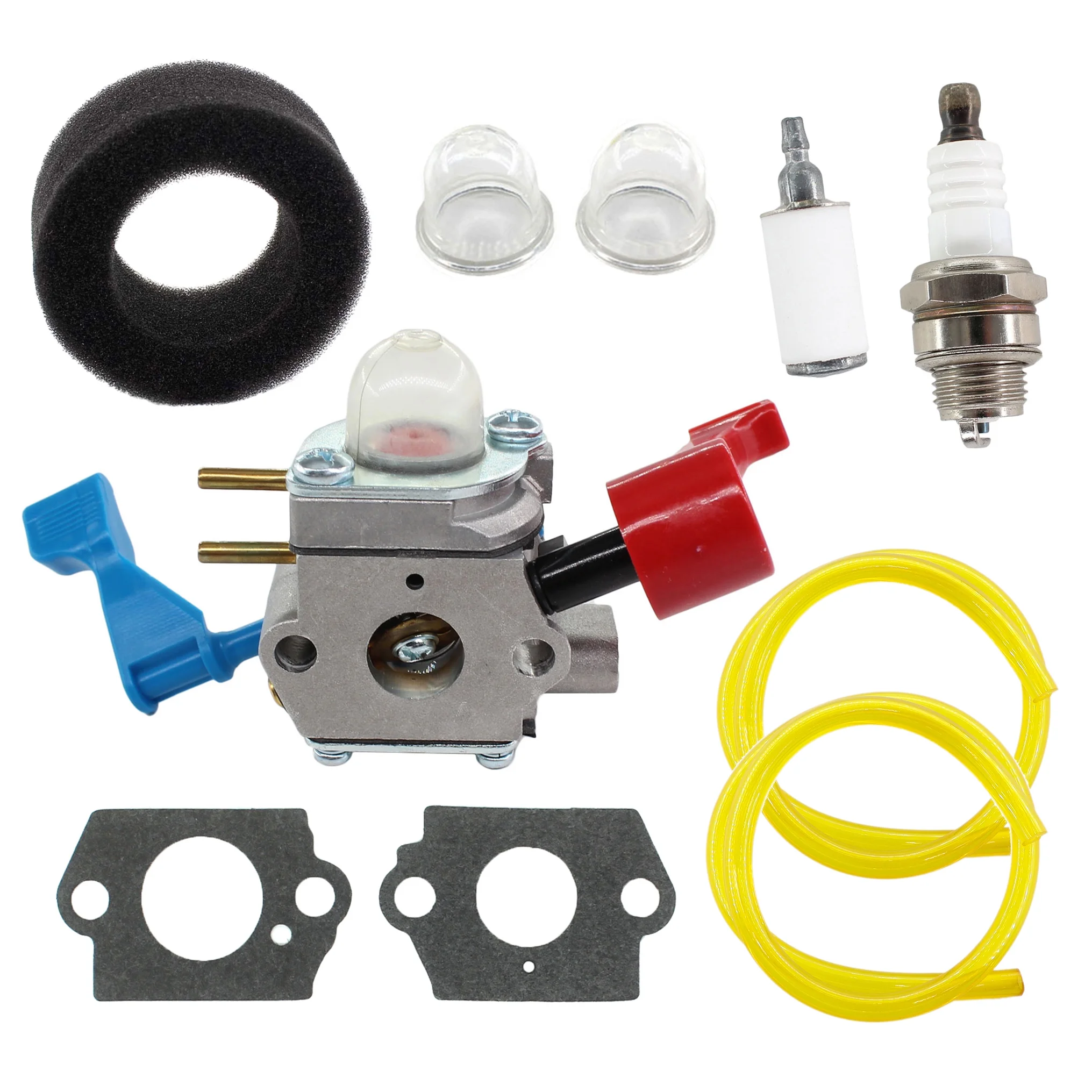C1U-W12A Carburetor for Poulan FL1500 FL1500LE Leaf Blower Carb Craftsman C1U-W12B 53007162 530071629 Air Filter Tune Up Kit