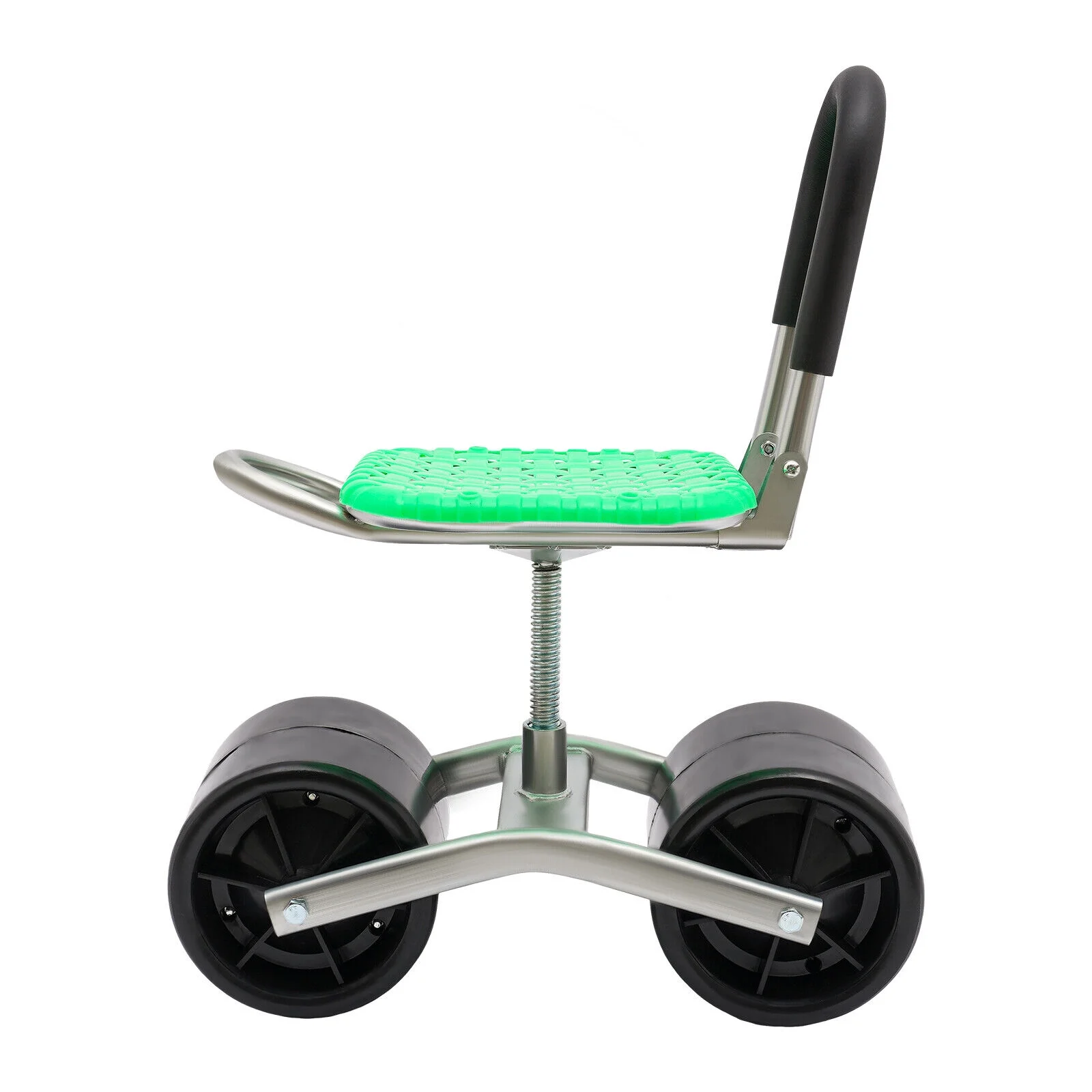 Height Adjust 360° Rotates Gardening Seats w/2 Rolling Wheels Stool Kneeling Pad