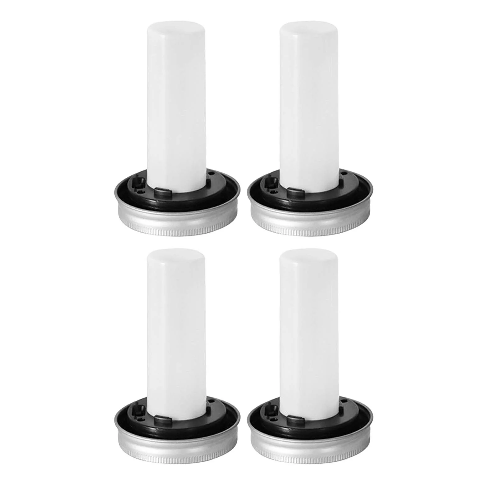 Mason Jar Lights 4 Pcs Solar Mason Jar Lids Lights For Jars Flame Flickering Garden Wedding Patio Home Decoration Lights For Regular Mouth Utility Tool