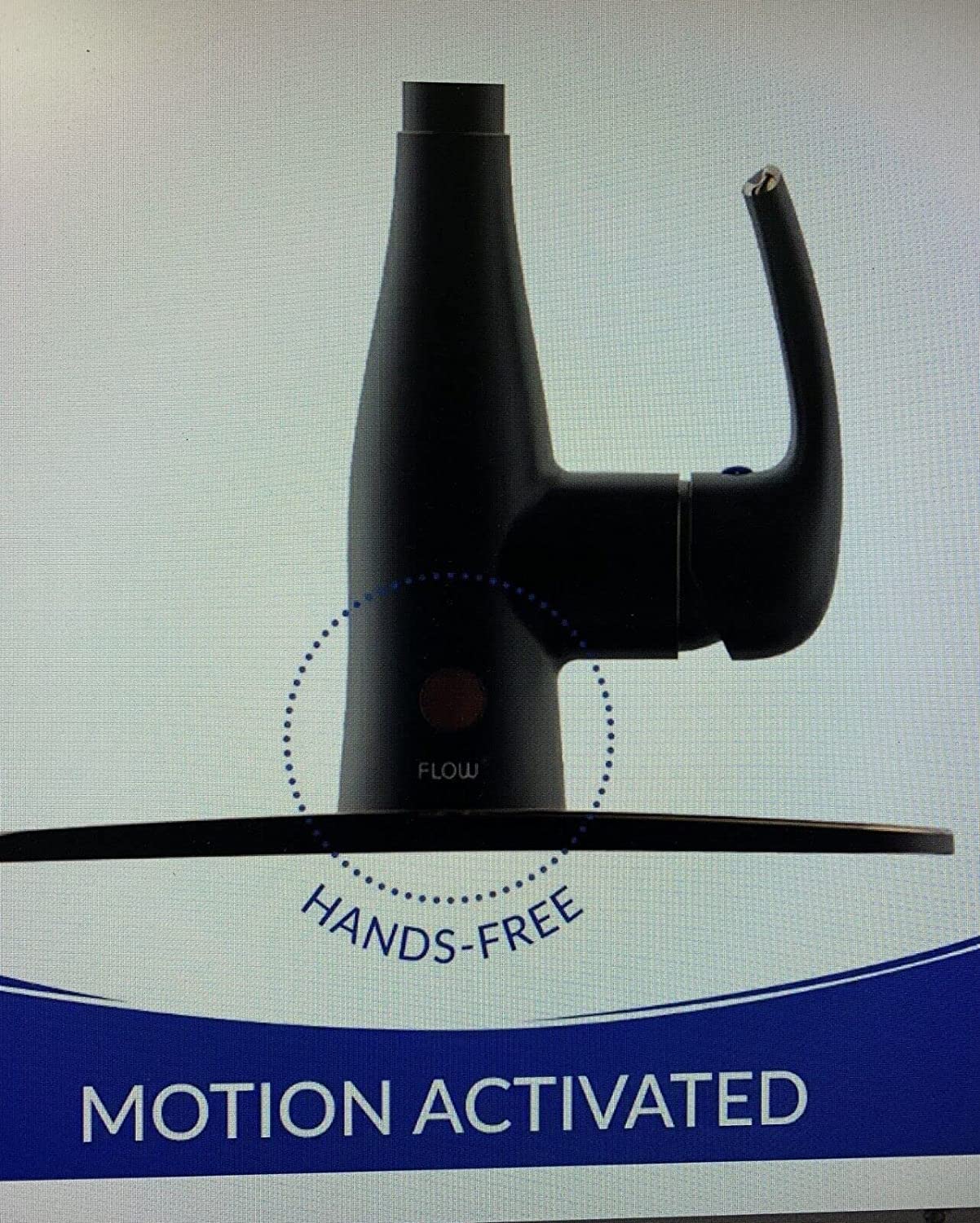 Flow Motion Activated Spring Neck Sprayer Kitchen Faucet in Oil Rubbed Bronze