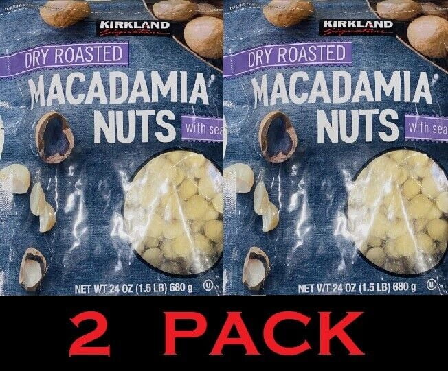 2x  Dry Roasted MACADAMIA NUTS With SEA SALT 24 oz Bag 2 PACK