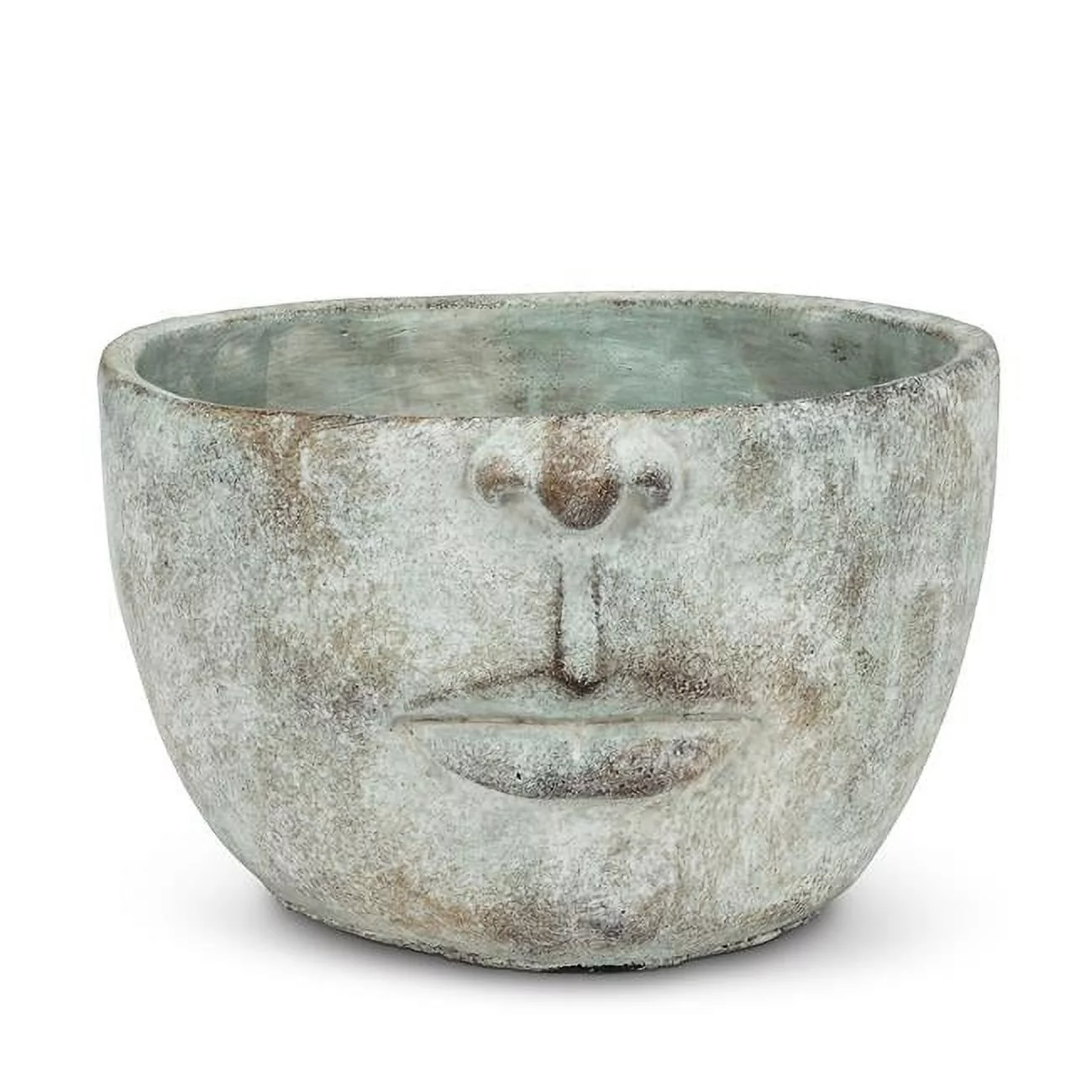 Abbott Collections AB-27-VISAGE-SM 9 in. Half Face Planter, Grey