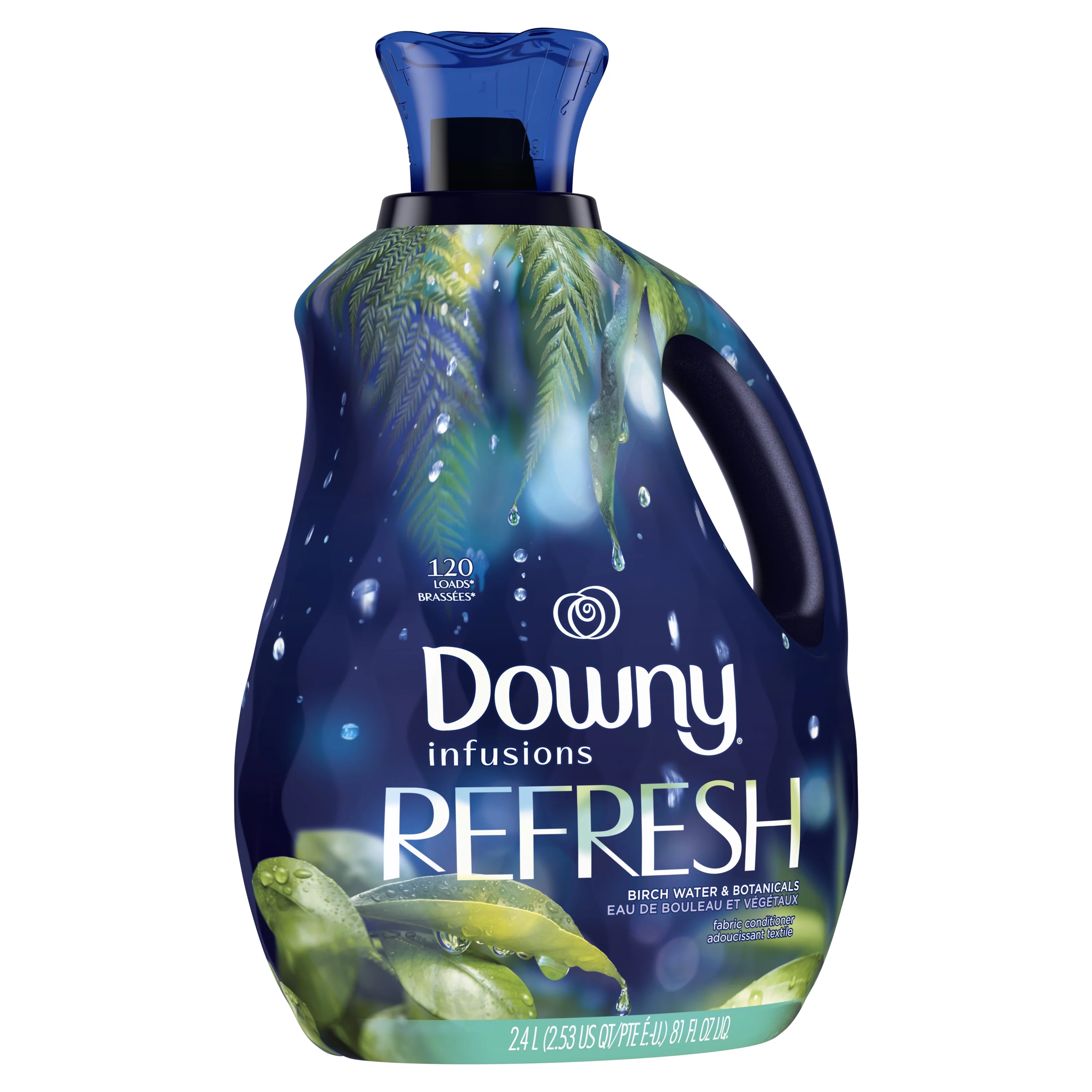 Downy Infusions Refresh, Birch Water and Botanicals, 120 Loads Liquid Fabric Softener, 81 fl oz