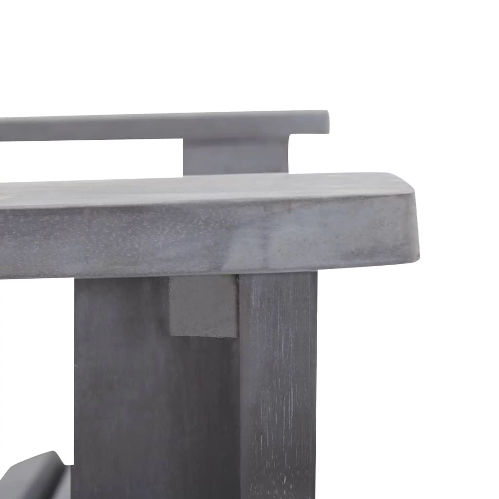 Carevas Adirondack Chair Solid Acacia Wood Gray