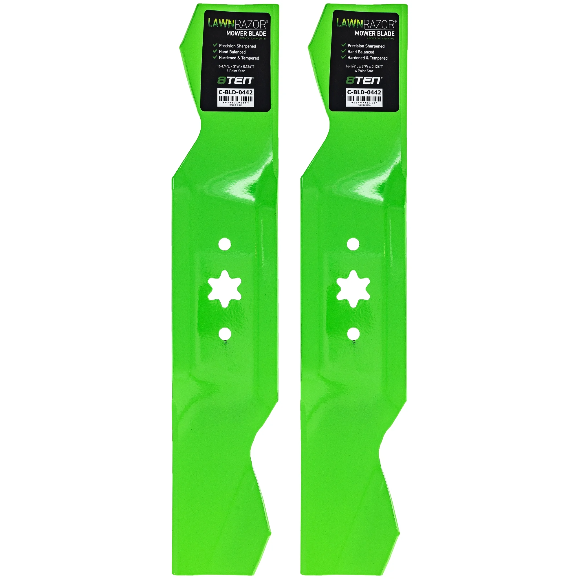 LawnRAZOR Outer Mower Blade for MTD White 46-inch 942-0542 High Lift 2 Pack 810-CBL2664D